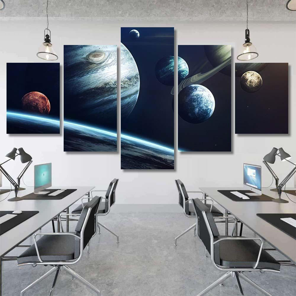 Planets Solar System Elements This Image 1 Galaxy Sky and Space Multi Piece Panel Canvas Home Decor Housewarming Gift Ideas Poster Canvas Gallery Prints