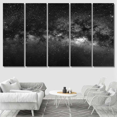 Nature View Milky Way Galaxy Star Galaxy Sky and Space Multi Piece Panel Canvas Home Decor Housewarming Gift Ideas Poster Canvas Gallery Prints
