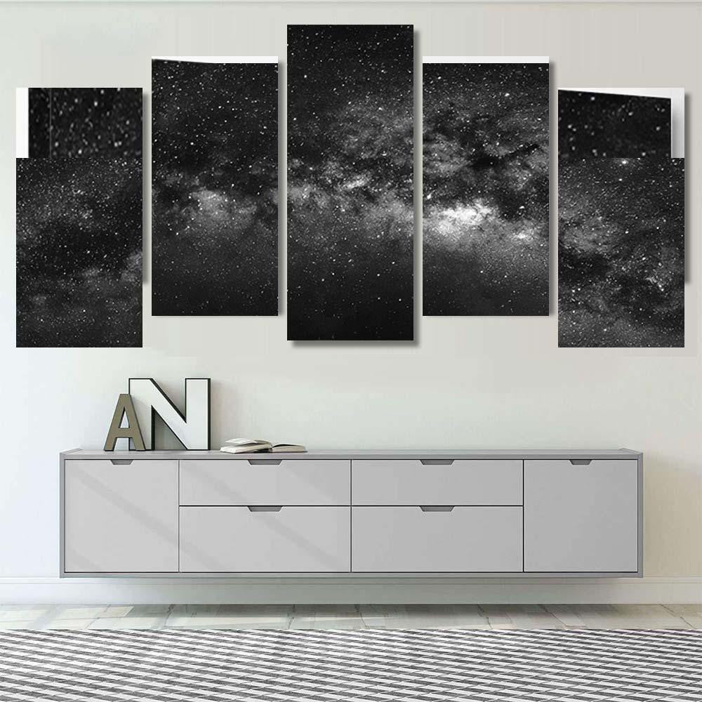 Nature View Milky Way Galaxy Star Galaxy Sky and Space Multi Piece Panel Canvas Home Decor Housewarming Gift Ideas Poster Canvas Gallery Prints