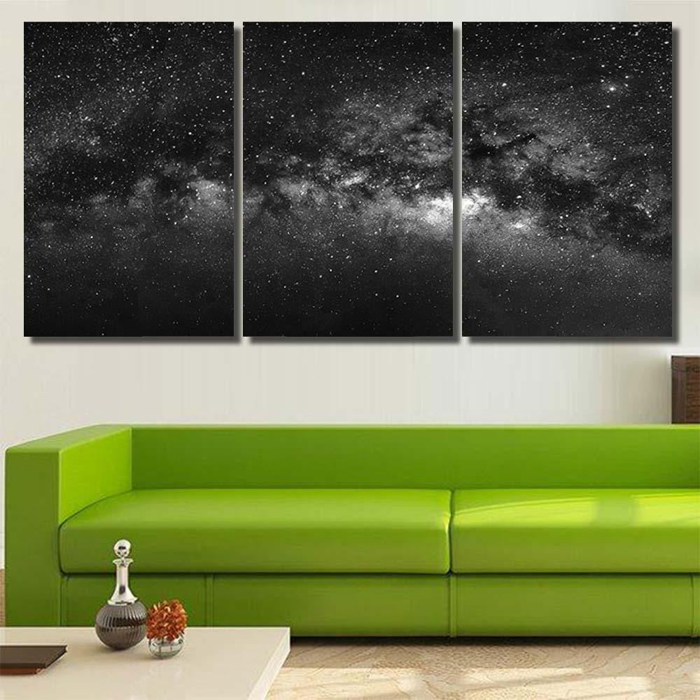 Nature View Milky Way Galaxy Star Galaxy Sky and Space Multi Piece Panel Canvas Home Decor Housewarming Gift Ideas Poster Canvas Gallery Prints