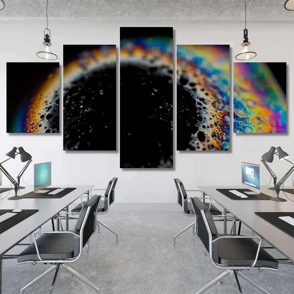 Psychedelic Abstract Planetlike Soap Bubble Light 1  1 Galaxy Sky and Space Multi Piece Panel Canvas Home Decor Housewarming Gift Ideas Poster Canvas Gallery Prints