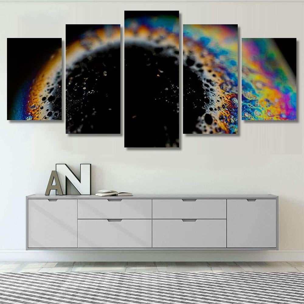 Psychedelic Abstract Planetlike Soap Bubble Light 1  1 Galaxy Sky and Space Multi Piece Panel Canvas Home Decor Housewarming Gift Ideas Poster Canvas Gallery Prints