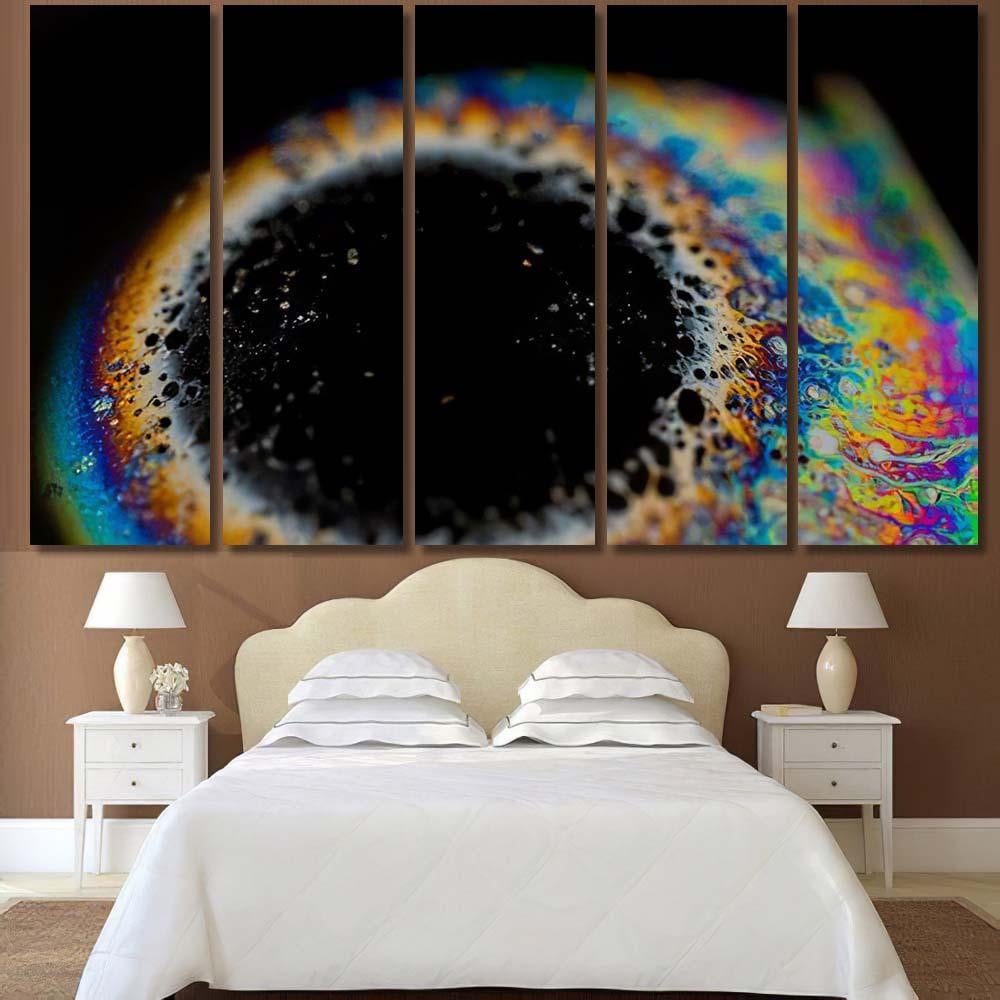 Psychedelic Abstract Planetlike Soap Bubble Light 1  1 Galaxy Sky and Space Multi Piece Panel Canvas Home Decor Housewarming Gift Ideas Poster Canvas Gallery Prints