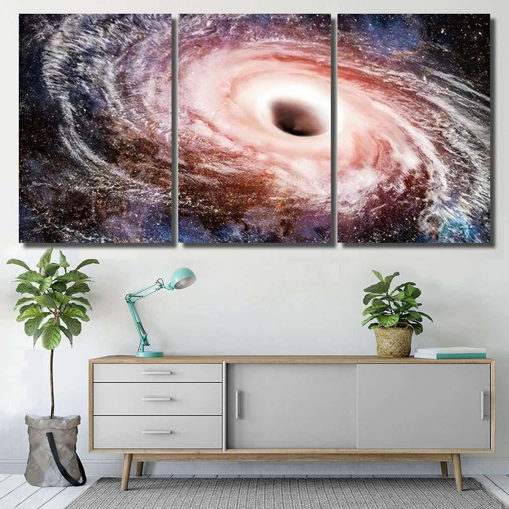 Hole Black Space Way Fiction Hydrogen 1  1 Galaxy Sky and Space Multi Piece Panel Canvas Home Decor Housewarming Gift Ideas Poster Canvas Gallery Prints