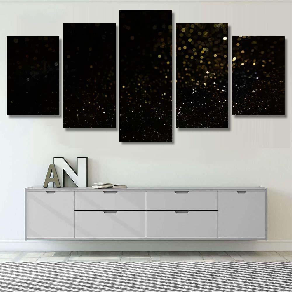 Glitter Vintage Lights Frame Darkglitter Wonderful 1 Galaxy Sky and Space Multi Piece Panel Canvas Home Decor Housewarming Gift Ideas Poster Canvas Gallery Prints