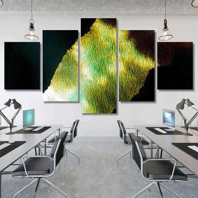 Grey Extraterrestrial Watercolor Grunge Bright Green Galaxy Sky and Space Multi Piece Panel Canvas Home Decor Housewarming Gift Ideas Poster Canvas Gallery Prints