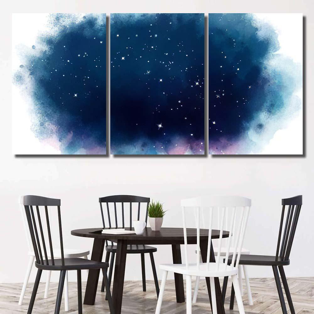 Star Field Galaxy Space Nebula Abstract 1 Galaxy Sky and Space Multi Piece Panel Canvas Home Decor Housewarming Gift Ideas Poster Canvas Gallery Prints