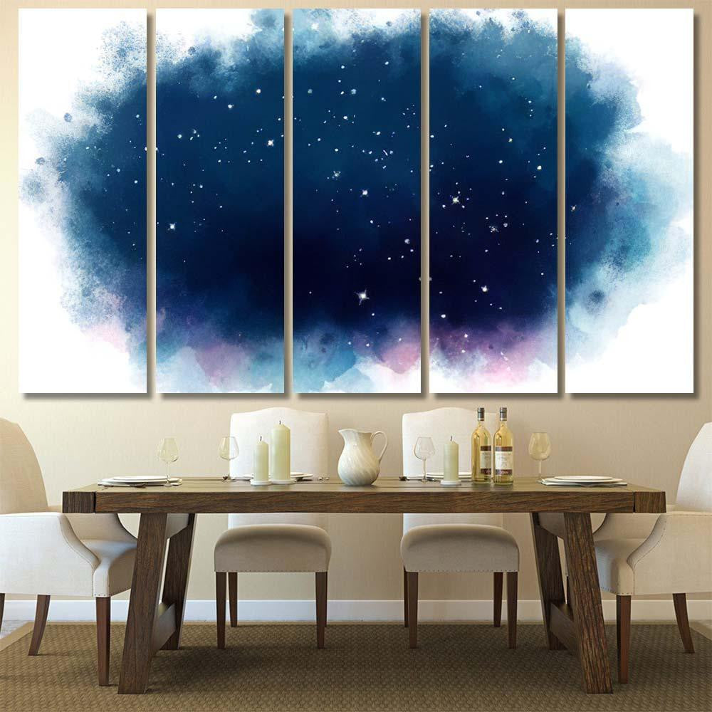 Star Field Galaxy Space Nebula Abstract 1 Galaxy Sky and Space Multi Piece Panel Canvas Home Decor Housewarming Gift Ideas Poster Canvas Gallery Prints