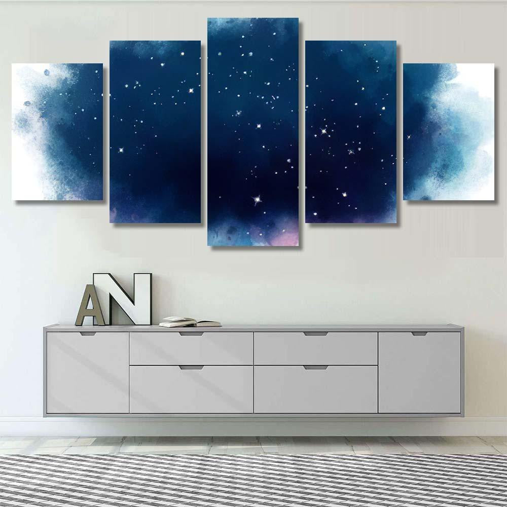 Star Field Galaxy Space Nebula Abstract 1 Galaxy Sky and Space Multi Piece Panel Canvas Home Decor Housewarming Gift Ideas Poster Canvas Gallery Prints