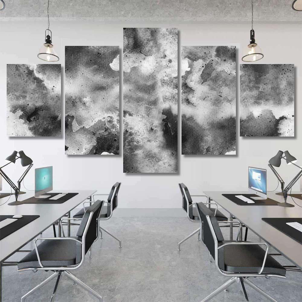 Hand Painted Ink Seamless Pattern Abstract Galaxy Sky and Space Multi Piece Panel Canvas Home Decor Housewarming Gift Ideas Poster Canvas Gallery Prints
