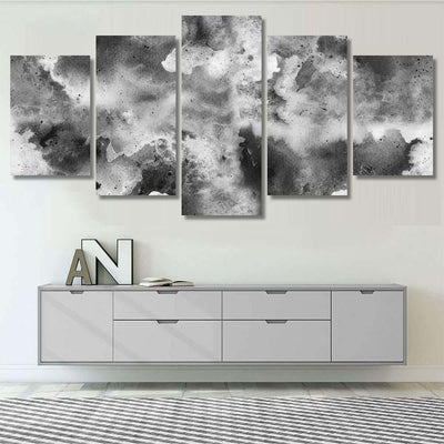 Hand Painted Ink Seamless Pattern Abstract Galaxy Sky and Space Multi Piece Panel Canvas Home Decor Housewarming Gift Ideas Poster Canvas Gallery Prints