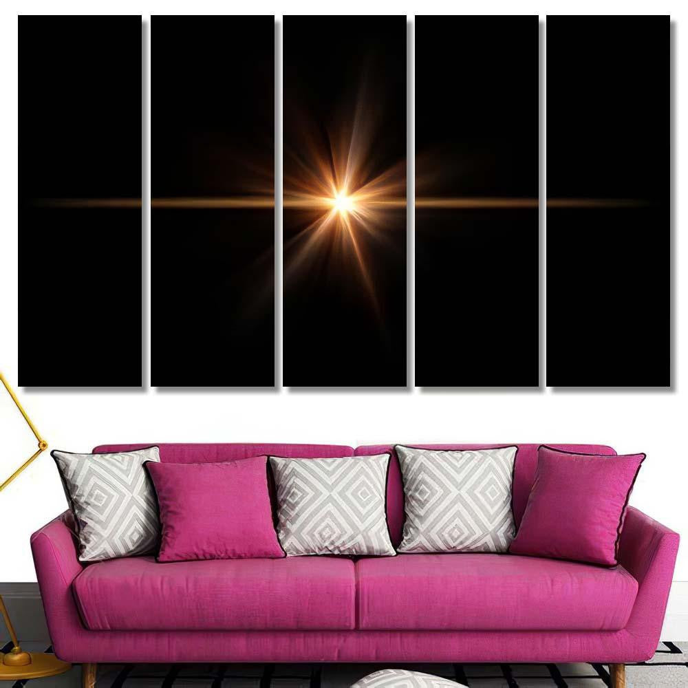 Star Flare Lens Galaxy Sky and Space Multi Piece Panel Canvas Home Decor Housewarming Gift Ideas Poster Canvas Gallery Prints