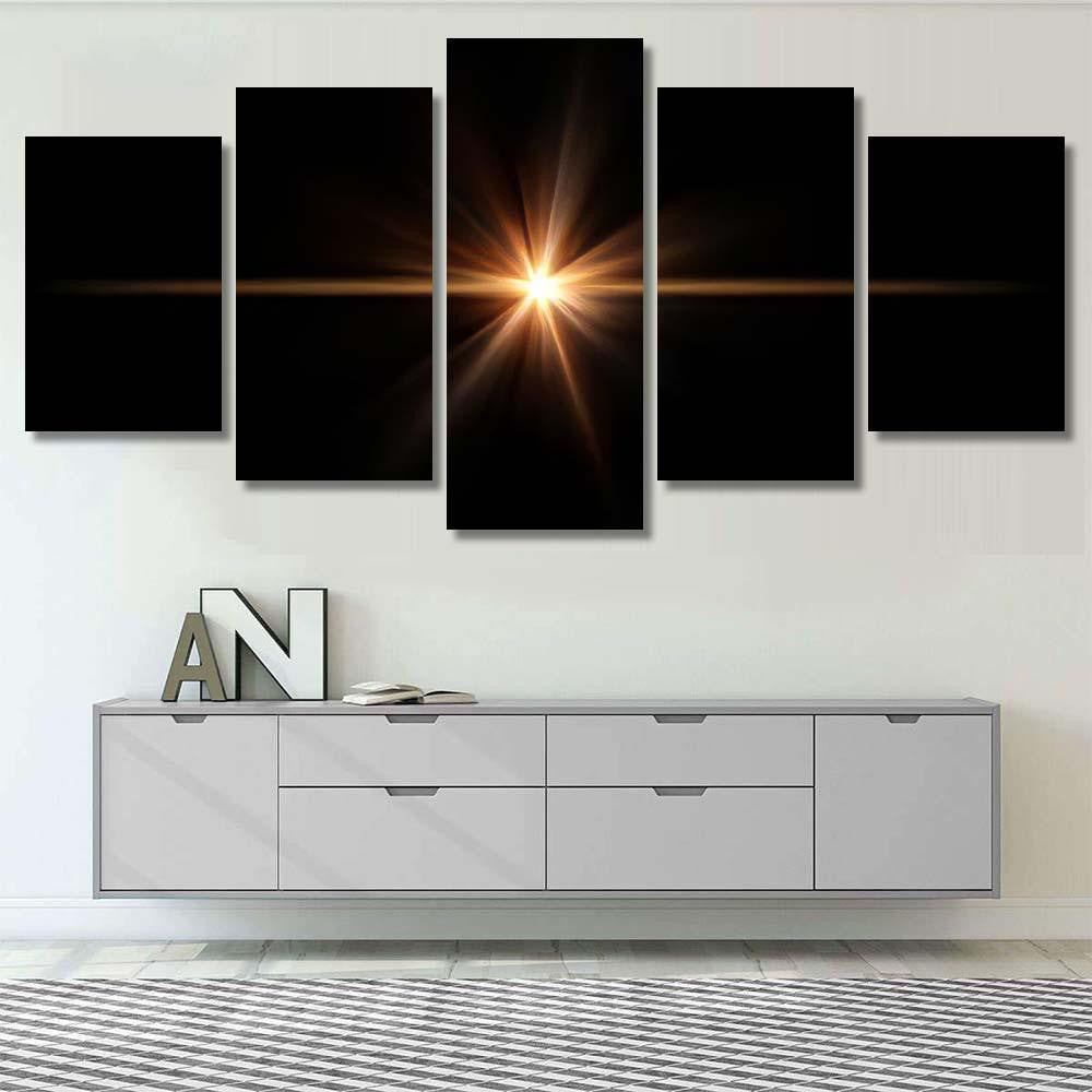 Star Flare Lens Galaxy Sky and Space Multi Piece Panel Canvas Home Decor Housewarming Gift Ideas Poster Canvas Gallery Prints