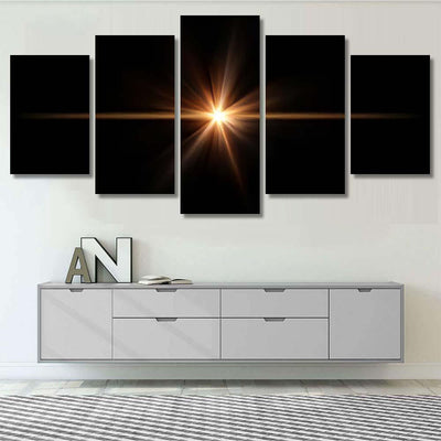 Star Flare Lens Galaxy Sky and Space Multi Piece Panel Canvas Home Decor Housewarming Gift Ideas Poster Canvas Gallery Prints
