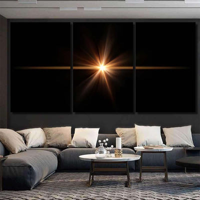 Star Flare Lens Galaxy Sky and Space Multi Piece Panel Canvas Home Decor Housewarming Gift Ideas Poster Canvas Gallery Prints