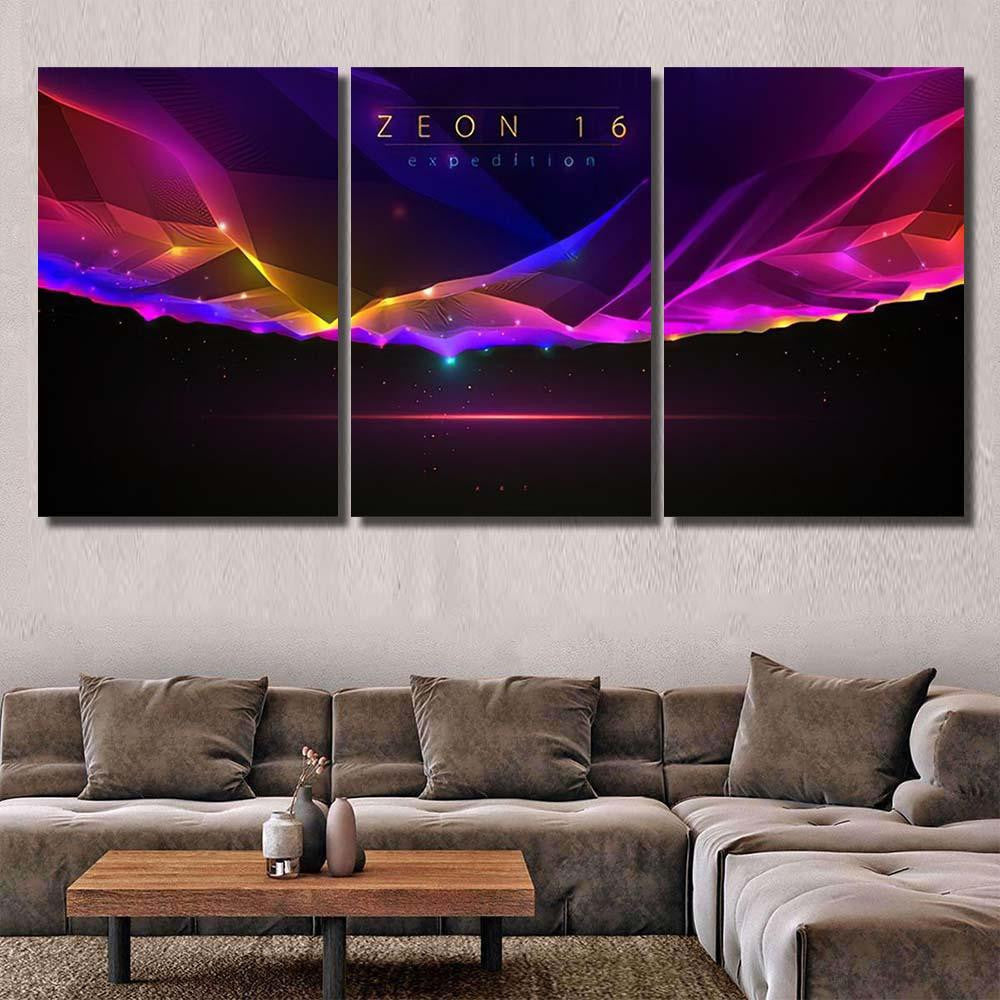 Science Fiction Vector Cosmic Illustration Space 1 Galaxy Sky and Space Multi Piece Panel Canvas Home Decor Housewarming Gift Ideas Poster Canvas Gallery Prints