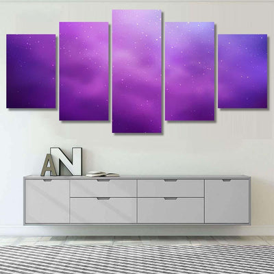 Light Purple Vector Template Space Stars Galaxy Sky and Space Multi Piece Panel Canvas Home Decor Housewarming Gift Ideas Poster Canvas Gallery Prints