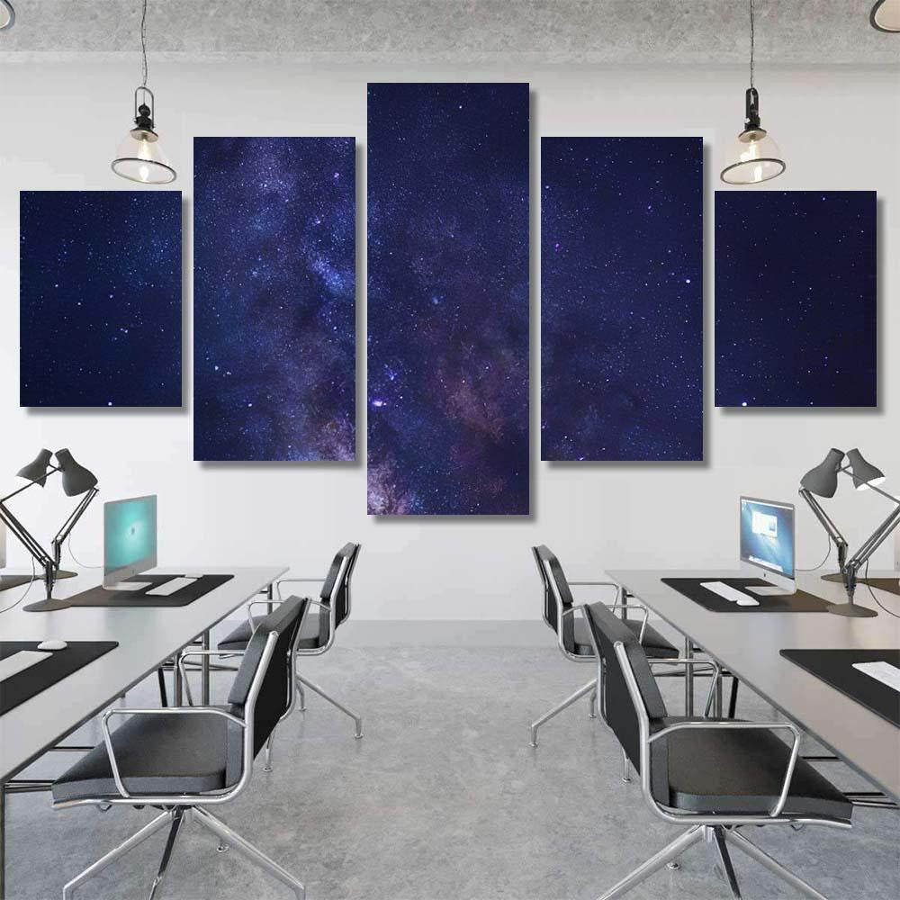 Stars Space Dust Universe Milky Way Galaxy Sky and Space Multi Piece Panel Canvas Home Decor Housewarming Gift Ideas Poster Canvas Gallery Prints