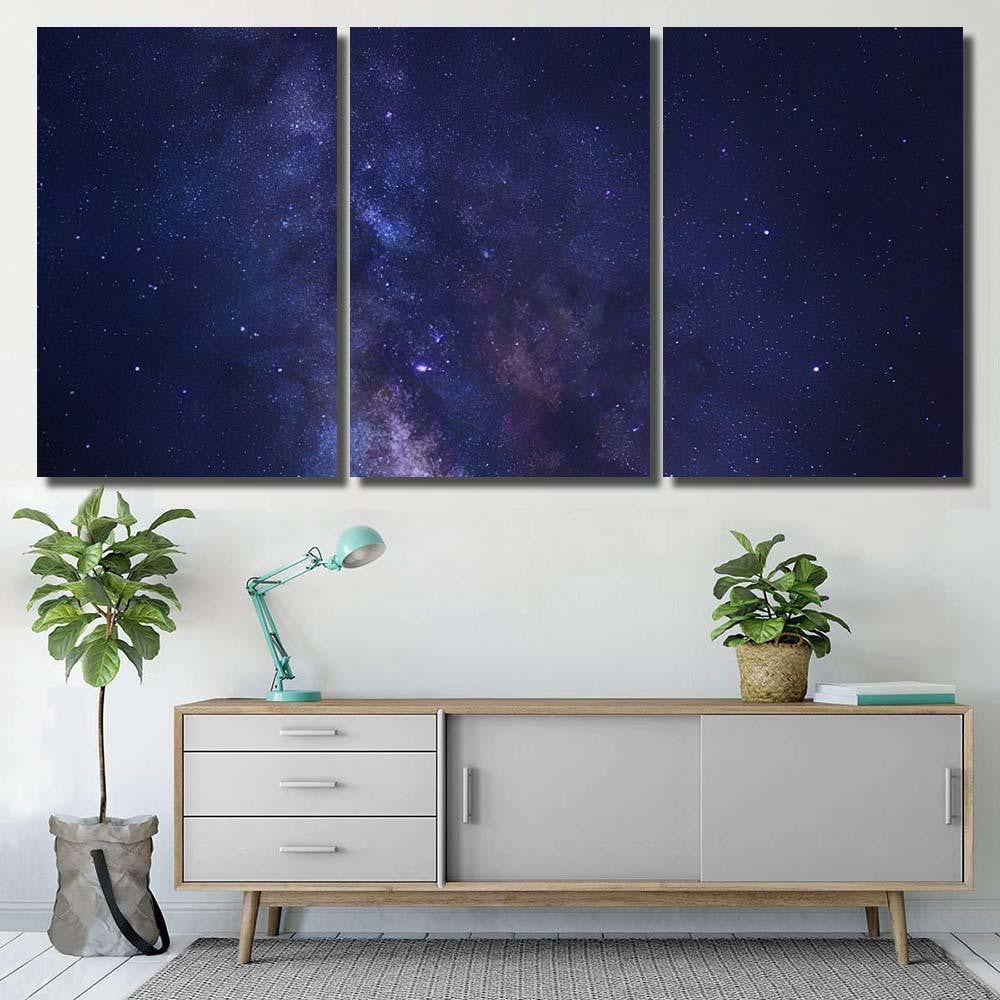 Stars Space Dust Universe Milky Way Galaxy Sky and Space Multi Piece Panel Canvas Home Decor Housewarming Gift Ideas Poster Canvas Gallery Prints