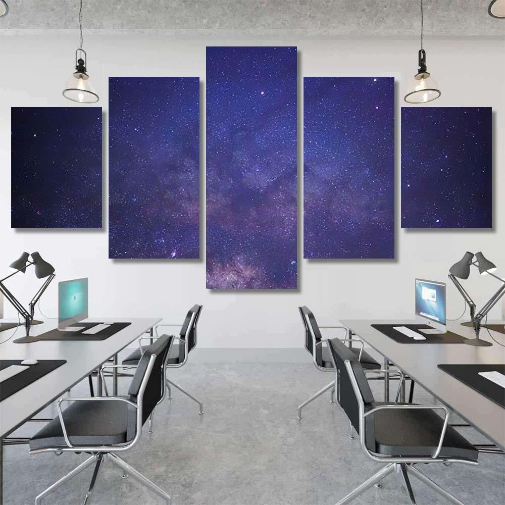 Milky Way Galaxy Stars Space Dust 4 1 Galaxy Sky and Space Multi Piece Panel Canvas Home Decor Housewarming Gift Ideas Poster Canvas Gallery Prints