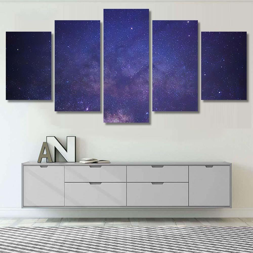 Milky Way Galaxy Stars Space Dust 4 1 Galaxy Sky and Space Multi Piece Panel Canvas Home Decor Housewarming Gift Ideas Poster Canvas Gallery Prints