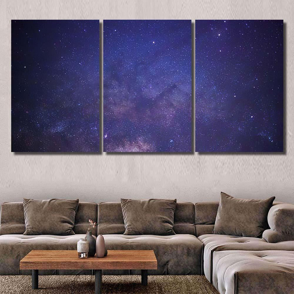 Milky Way Galaxy Stars Space Dust 4 1 Galaxy Sky and Space Multi Piece Panel Canvas Home Decor Housewarming Gift Ideas Poster Canvas Gallery Prints
