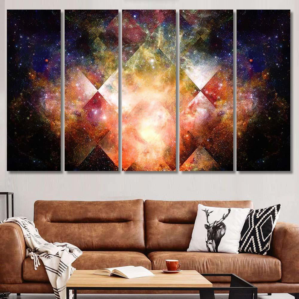 Nebula Stars Deep Space Mysterious Universe 1 Galaxy Sky and Space Multi Piece Panel Canvas Home Decor Housewarming Gift Ideas Poster Canvas Gallery Prints