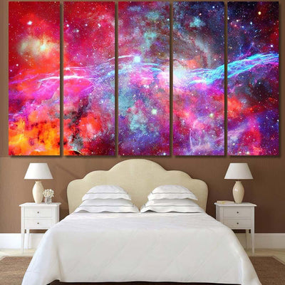 Nebula Stars Deep Space Elements This 2 Galaxy Sky and Space Multi Piece Panel Canvas Home Decor Housewarming Gift Ideas Poster Canvas Gallery Prints