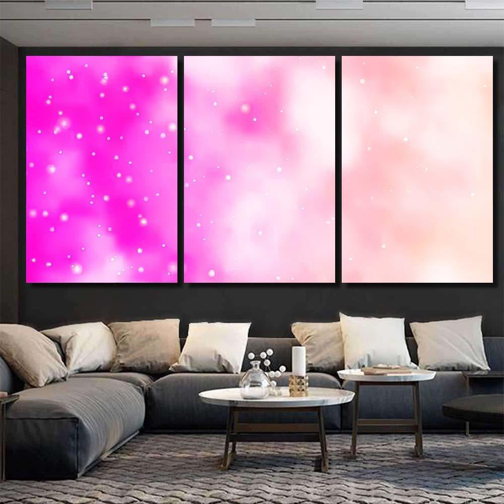 Light Pink Vector Background Small Big Galaxy Sky and Space Multi Piece Panel Canvas Home Decor Housewarming Gift Ideas Poster Canvas Gallery Prints