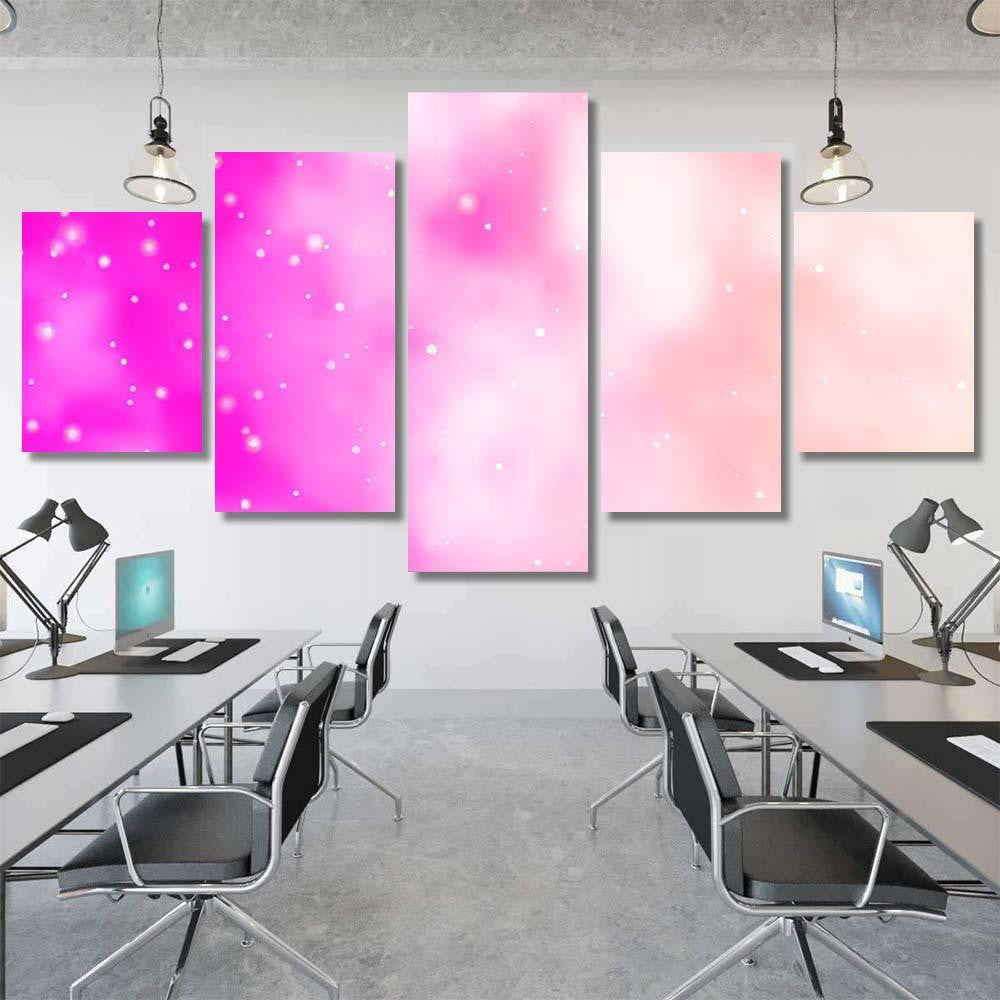 Light Pink Vector Background Small Big Galaxy Sky and Space Multi Piece Panel Canvas Home Decor Housewarming Gift Ideas Poster Canvas Gallery Prints