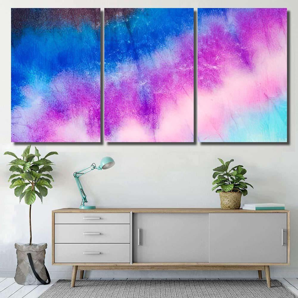 Mineral Watercolor Beautiful Aquarelle Dirty Art Galaxy Sky and Space Multi Piece Panel Canvas Home Decor Housewarming Gift Ideas Poster Canvas Gallery Prints