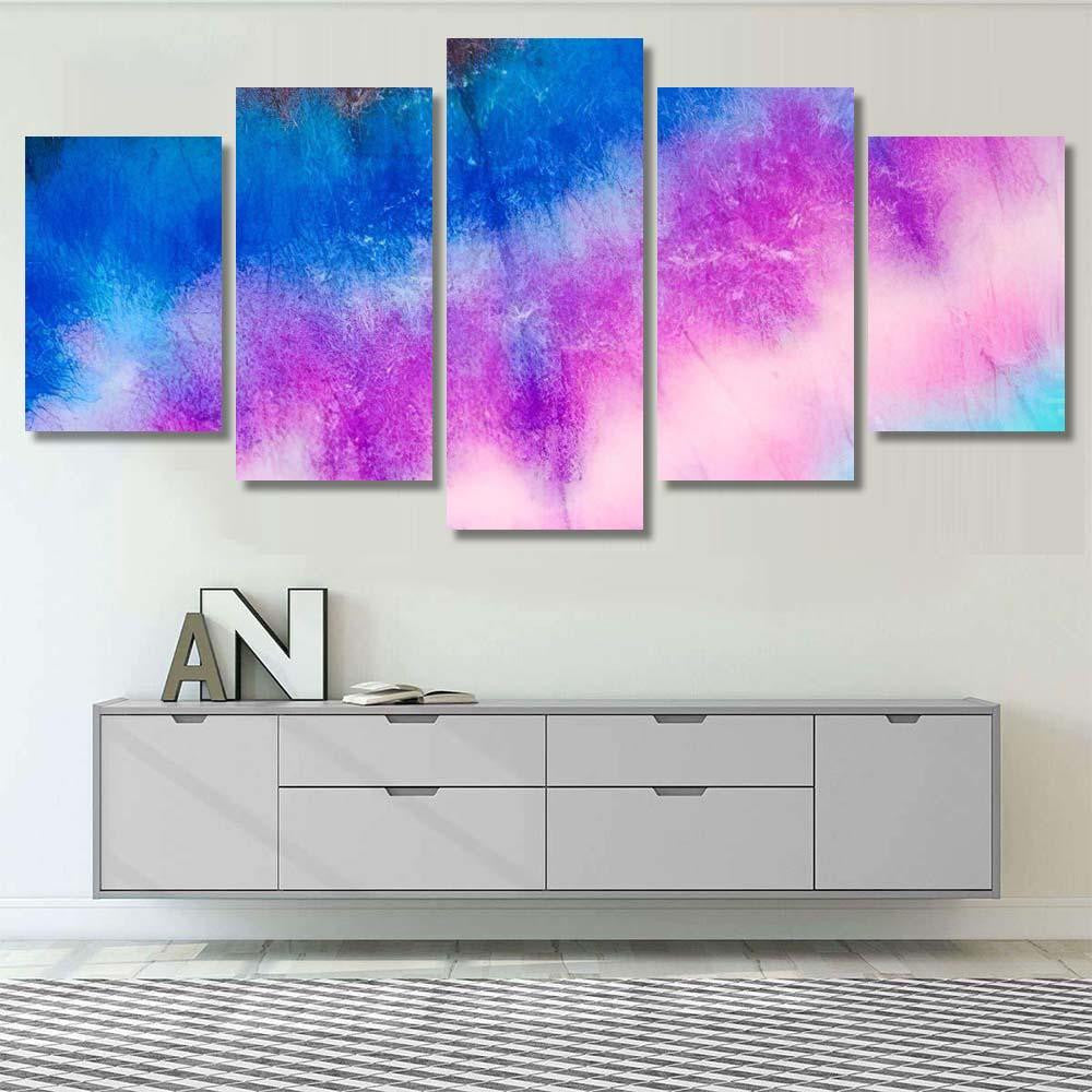 Mineral Watercolor Beautiful Aquarelle Dirty Art Galaxy Sky and Space Multi Piece Panel Canvas Home Decor Housewarming Gift Ideas Poster Canvas Gallery Prints