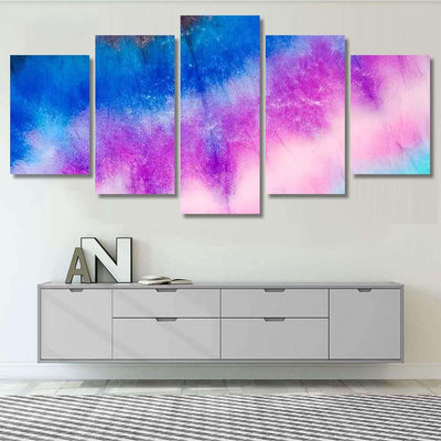 Mineral Watercolor Beautiful Aquarelle Dirty Art Galaxy Sky and Space Multi Piece Panel Canvas Home Decor Housewarming Gift Ideas Poster Canvas Gallery Prints