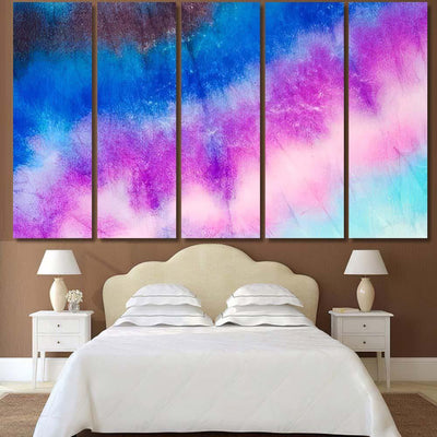 Mineral Watercolor Beautiful Aquarelle Dirty Art Galaxy Sky and Space Multi Piece Panel Canvas Home Decor Housewarming Gift Ideas Poster Canvas Gallery Prints
