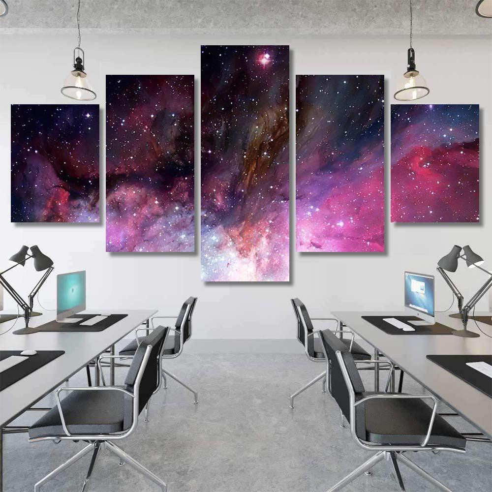 Infinite Space Background Nebulas Stars This 7 Galaxy Sky and Space Multi Piece Panel Canvas Home Decor Housewarming Gift Ideas Poster Canvas Gallery Prints