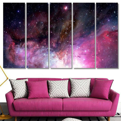 Infinite Space Background Nebulas Stars This 7 Galaxy Sky and Space Multi Piece Panel Canvas Home Decor Housewarming Gift Ideas Poster Canvas Gallery Prints