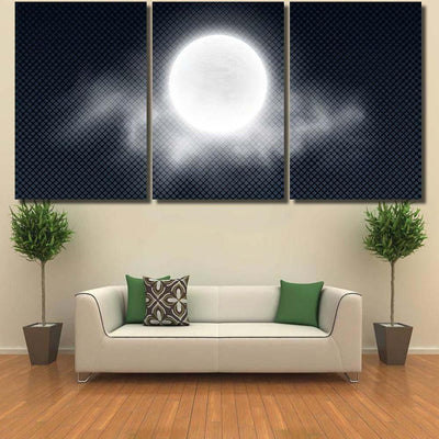 Realistic Full Moon Clouds Isolated On Galaxy Sky and Space Multi Piece Panel Canvas Home Decor Housewarming Gift Ideas Poster Canvas Gallery Prints
