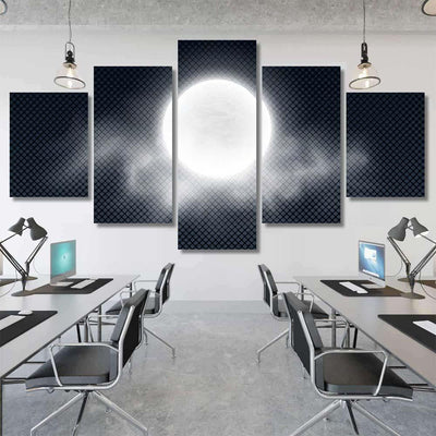 Realistic Full Moon Clouds Isolated On Galaxy Sky and Space Multi Piece Panel Canvas Home Decor Housewarming Gift Ideas Poster Canvas Gallery Prints