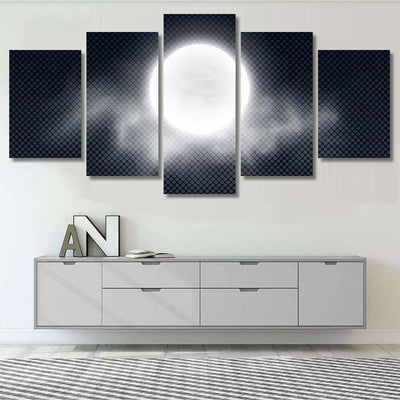Realistic Full Moon Clouds Isolated On Galaxy Sky and Space Multi Piece Panel Canvas Home Decor Housewarming Gift Ideas Poster Canvas Gallery Prints