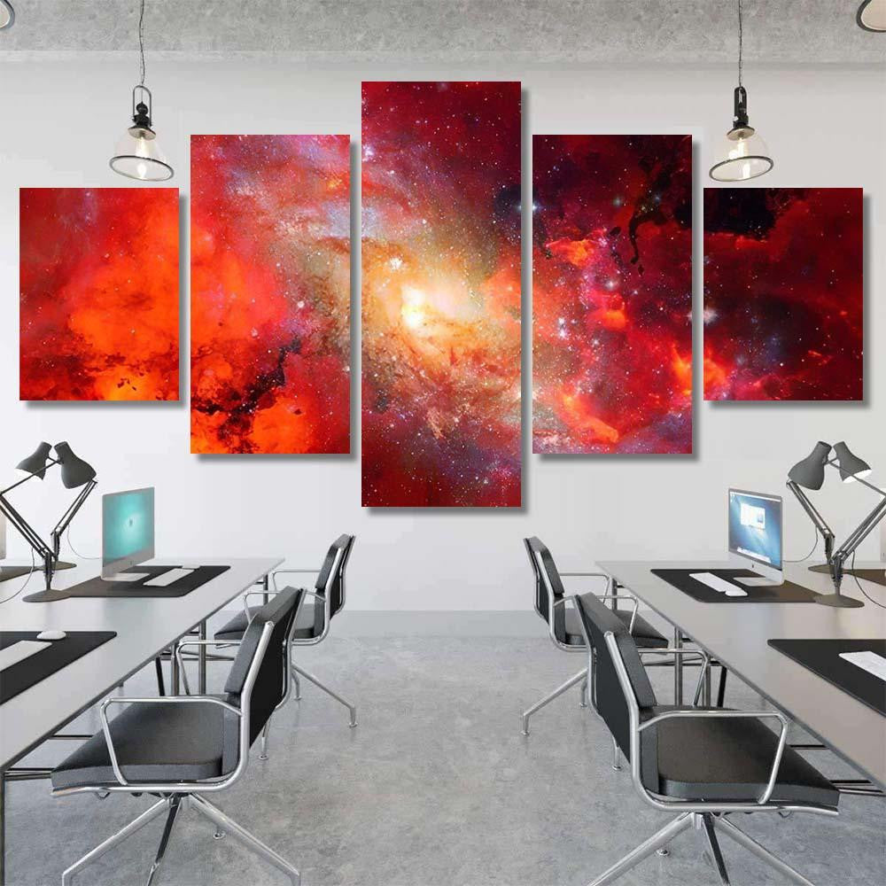 Starfield Stardust Nebula Space Galaxy Creative 1 Galaxy Sky and Space Multi Piece Panel Canvas Home Decor Housewarming Gift Ideas Poster Canvas Gallery Prints