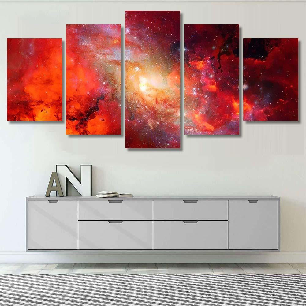 Starfield Stardust Nebula Space Galaxy Creative 1 Galaxy Sky and Space Multi Piece Panel Canvas Home Decor Housewarming Gift Ideas Poster Canvas Gallery Prints