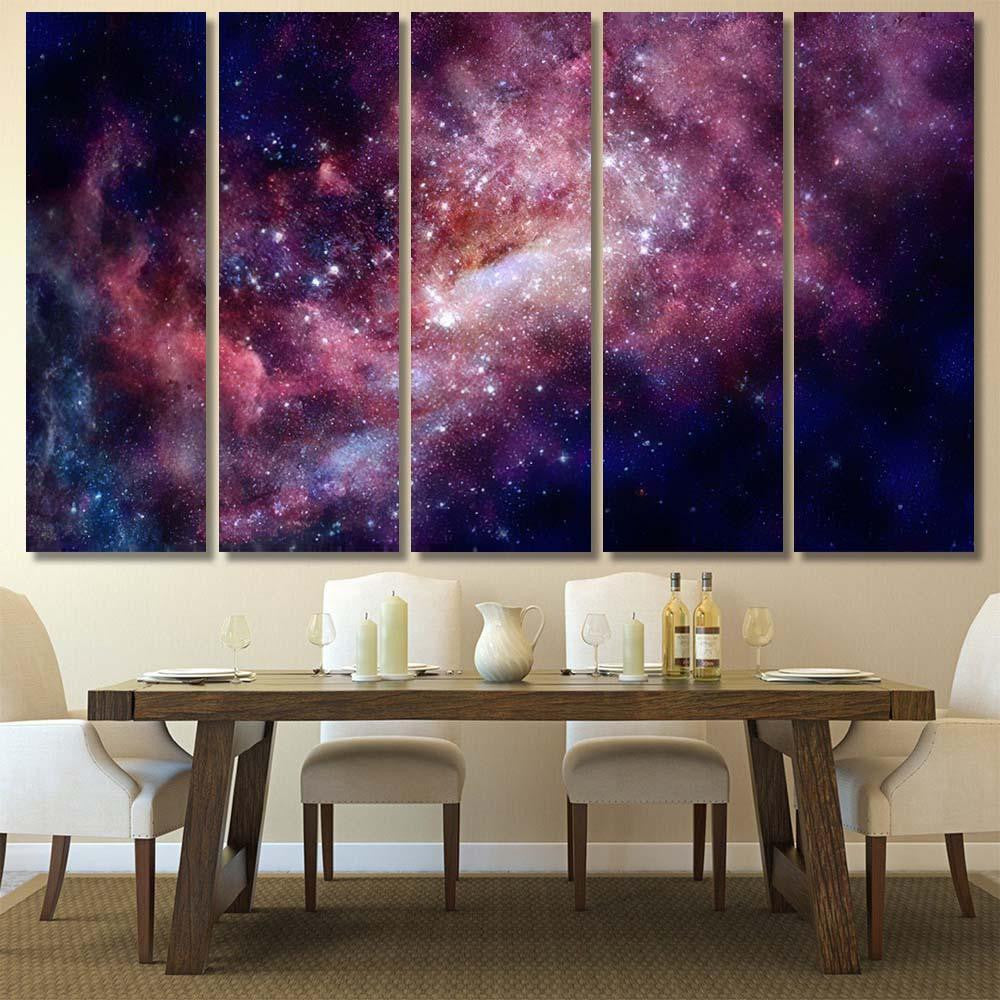 Nebula Galaxies Space Elements This Image 4 1 Galaxy Sky and Space Multi Piece Panel Canvas Home Decor Housewarming Gift Ideas Poster Canvas Gallery Prints