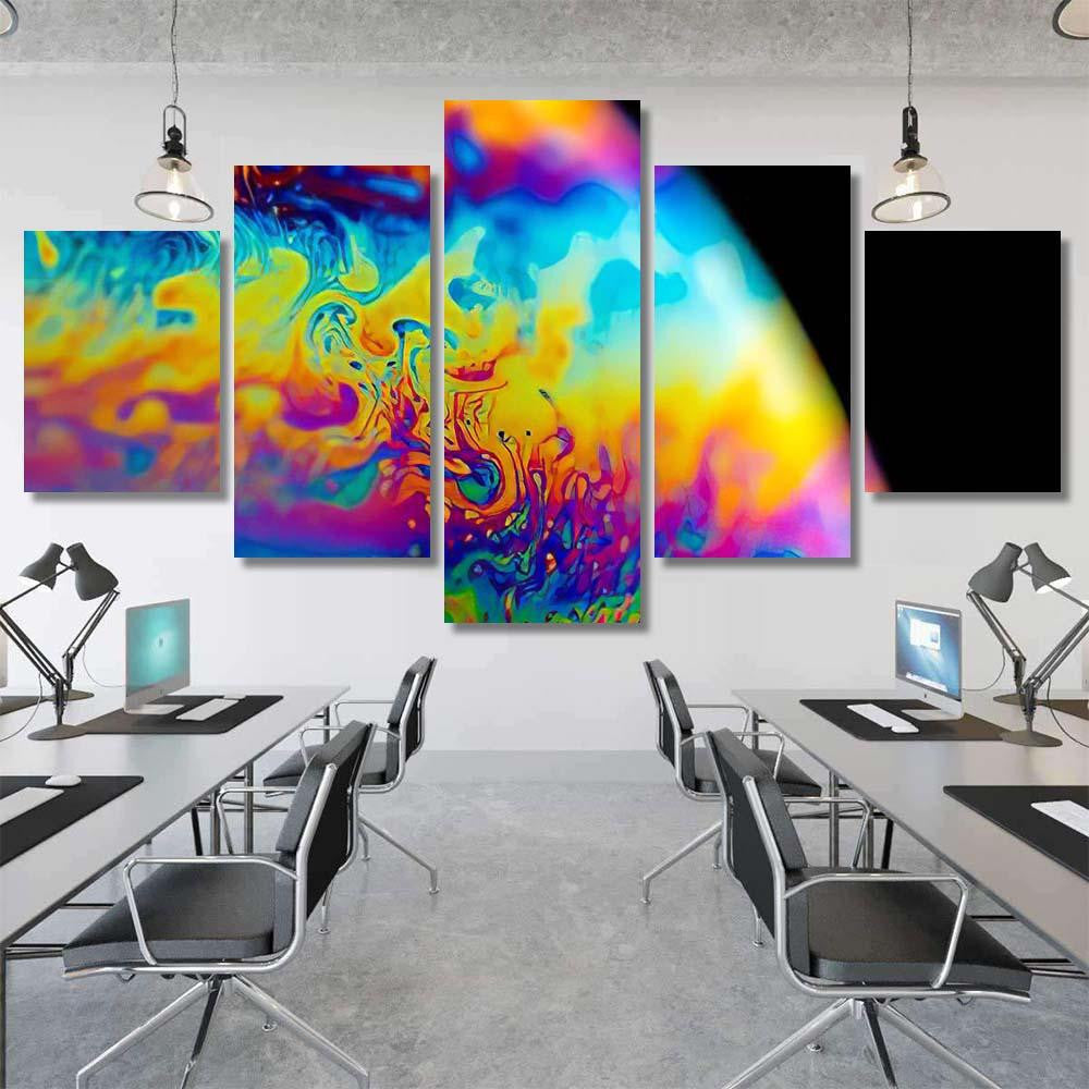 Psychedelic Abstract Planet Soap Bubble Light 19 Galaxy Sky and Space Multi Piece Panel Canvas Home Decor Housewarming Gift Ideas Poster Canvas Gallery Prints