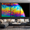 Psychedelic Abstract Planet Soap Bubble Light 19 Galaxy Sky and Space Multi Piece Panel Canvas Home Decor Housewarming Gift Ideas Poster Canvas Gallery Prints