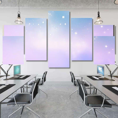 Shiny Winter Pastel Texture Galaxy Sky and Space Multi Piece Panel Canvas Home Decor Housewarming Gift Ideas Poster Canvas Gallery Prints