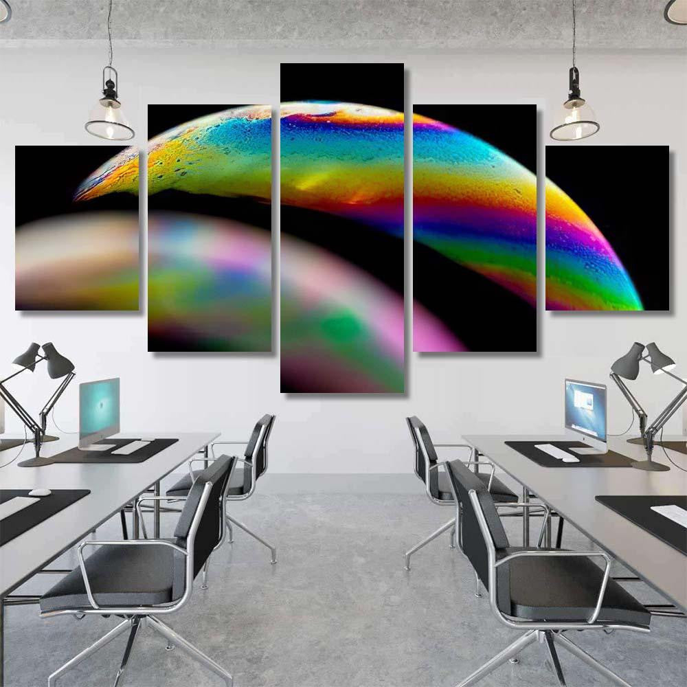 Psychedelic Abstract Planet Soap Bubble Light 12 Galaxy Sky and Space Multi Piece Panel Canvas Home Decor Housewarming Gift Ideas Poster Canvas Gallery Prints