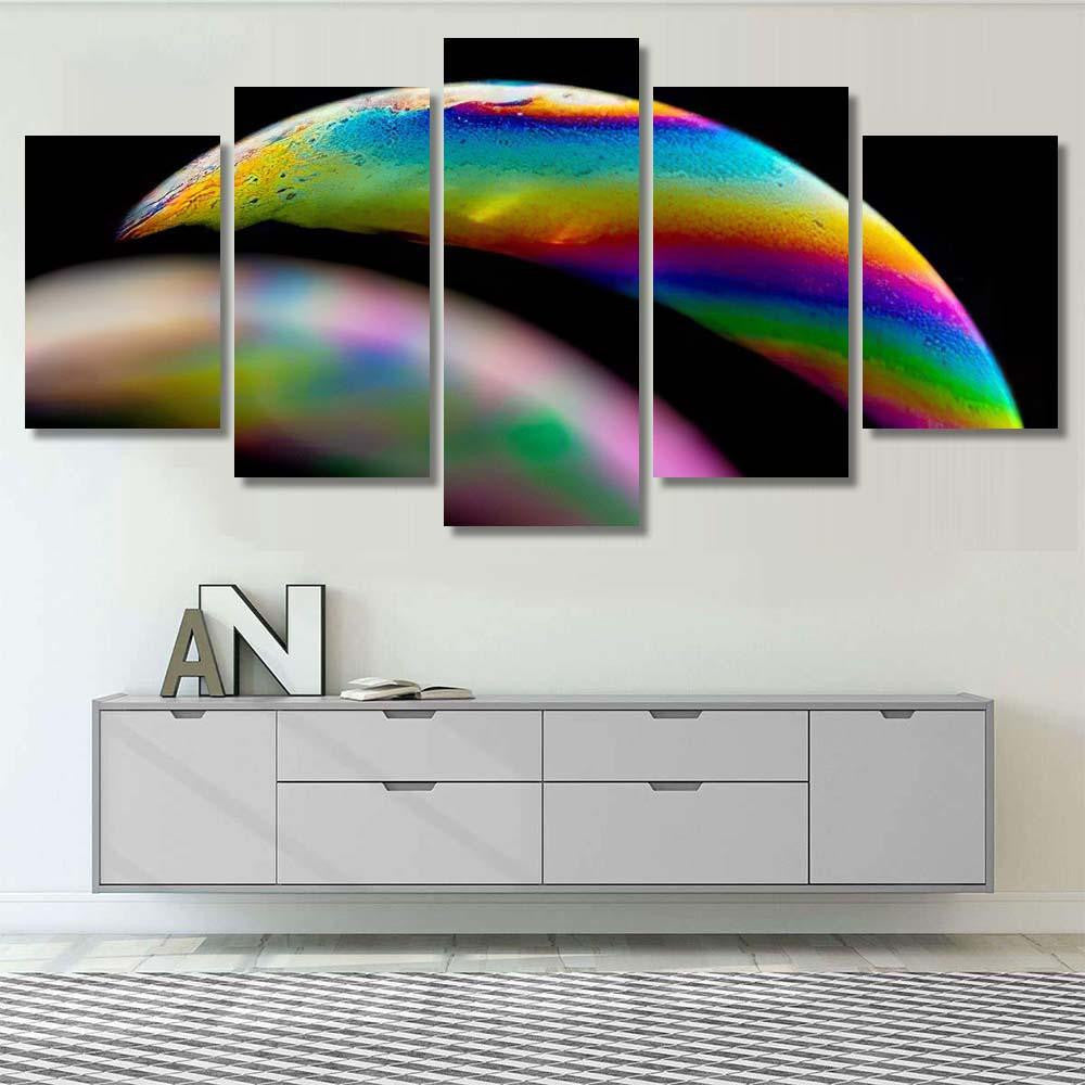 Psychedelic Abstract Planet Soap Bubble Light 12 Galaxy Sky and Space Multi Piece Panel Canvas Home Decor Housewarming Gift Ideas Poster Canvas Gallery Prints