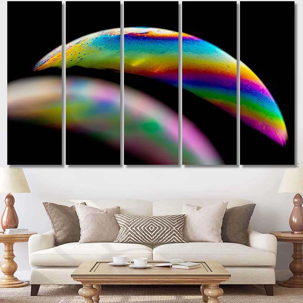 Psychedelic Abstract Planet Soap Bubble Light 12 Galaxy Sky and Space Multi Piece Panel Canvas Home Decor Housewarming Gift Ideas Poster Canvas Gallery Prints