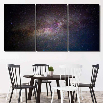 Star Milky Way Galaxy On Night Galaxy Sky and Space Multi Piece Panel Canvas Home Decor Housewarming Gift Ideas Poster Canvas Gallery Prints