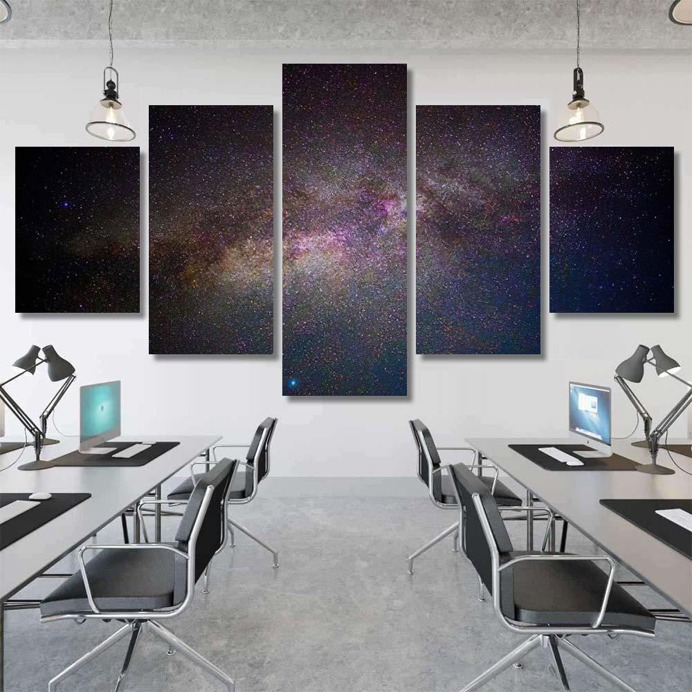 Star Milky Way Galaxy On Night Galaxy Sky and Space Multi Piece Panel Canvas Home Decor Housewarming Gift Ideas Poster Canvas Gallery Prints